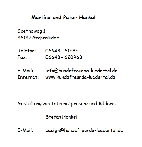 Martina und Peter Henkel, Goetheweg 1, 36137 Großenlüder - Deutsche Pinscher vom Lüdertal